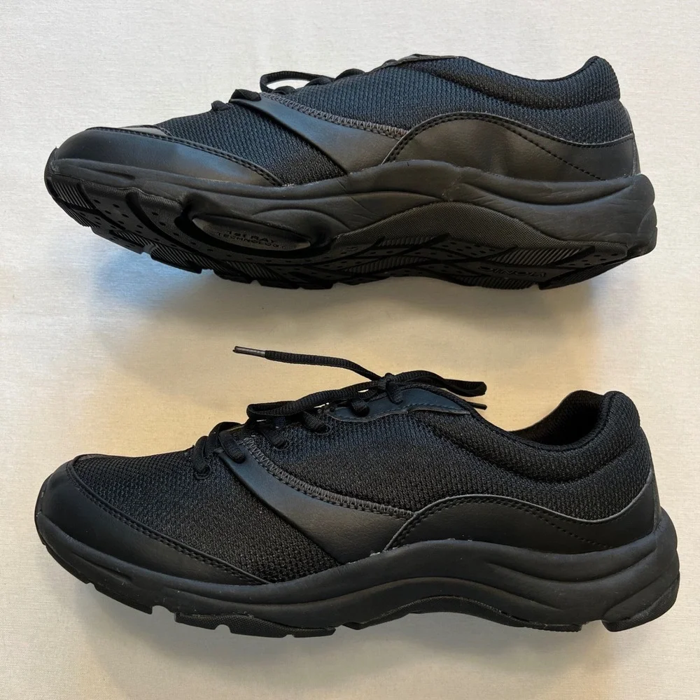 Vionic Kona Men's Orthotic Walking Shoes Black Mesh Sneakers Size 11 Wide